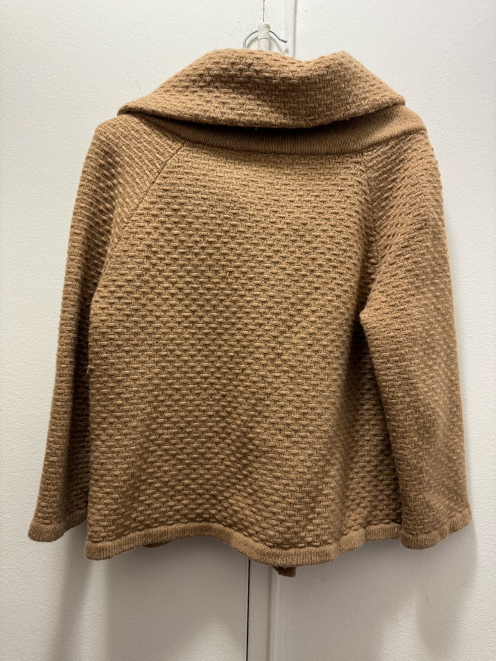 Banana Republic Cashmere Blend Cozy Camel Textured Knit sweater Jacket Medium - Picture 7 of 8